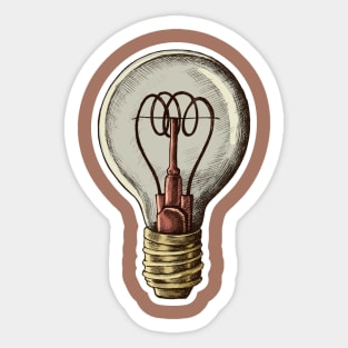 Light bulb artwork - Realistic art of Light bulb Sticker